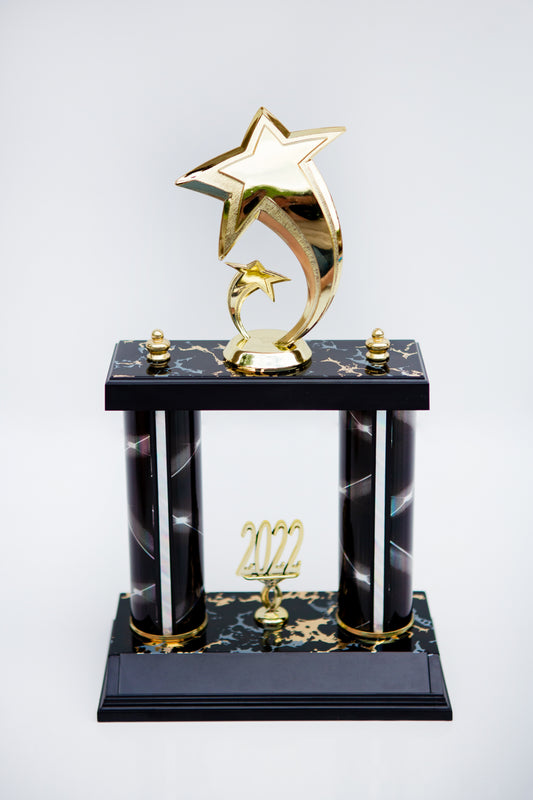 Large Two Tier Star Trophy